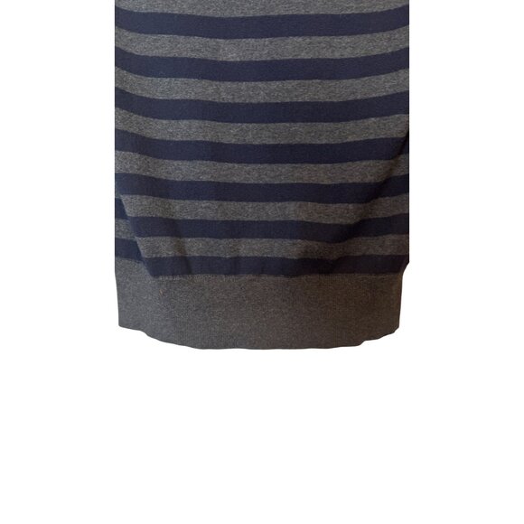 Banana Republic Small Striped Navy & Gray Sweater Cotton Cashmere Blend - Picture 7 of 16